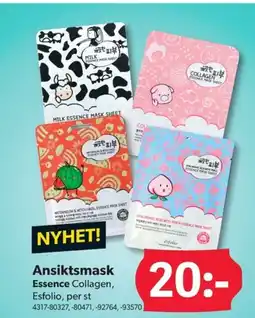 DollarStore Ansiktsmask Essence Collagen, Esfolio, per st erbjuda