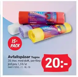 DollarStore Avfallspåsar Yugou erbjuda
