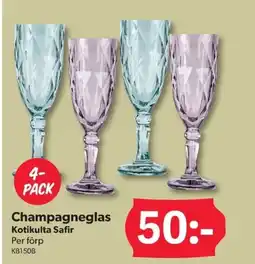 DollarStore Champagneglas Kotikulta Safir Per förp KB150B erbjuda