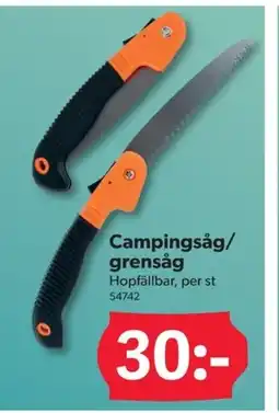 DollarStore Campingsåg/ grensåg Hopfällbar, per st erbjuda