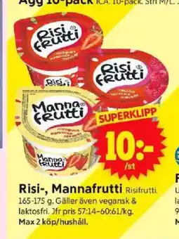 ICA Supermarket Risi-, Mannafrutti Risifrutti. erbjuda