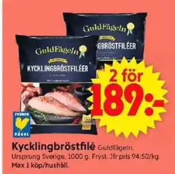 ICA Supermarket Kycklingbröstfilé Guldfågeln. erbjuda