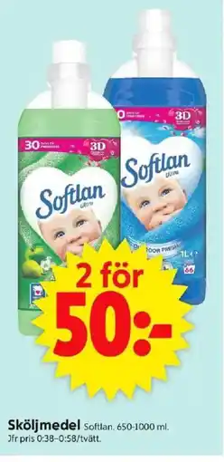 ICA Supermarket Sköljmedel Softlan. erbjuda