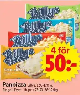 ICA Supermarket Panpizza Billys. erbjuda