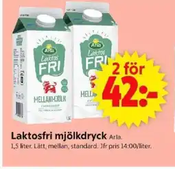 ICA Supermarket Laktosfri mjölkdryck Arla. erbjuda