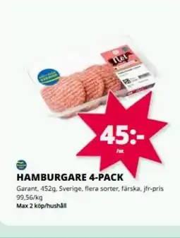 Tempo HAMBURGARE 4-PACK erbjuda