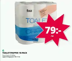 Tempo TOALETTPAPPER 18-PACK erbjuda