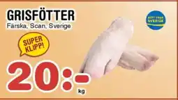 Nya Pulsen GRISFÖTTER Färska, Scan, Sverige erbjuda