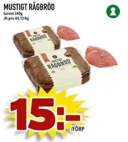 Din Mat GARANT Mustigt rågbröd erbjuda