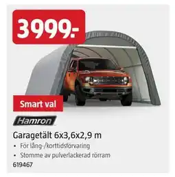 Jula Garagetält 6x3,6x2,9 m, SEK 3999 erbjuda