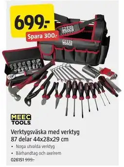 Jula Verktygsväska med verktyg 87 delar 44x28x29 cm, SEK 699 erbjuda