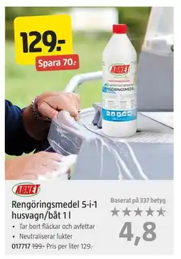 Jula Rengöringsmedel 5-i-1 husvagn/båt 1 l, SEK 129 erbjuda