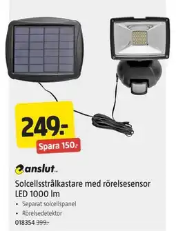 Jula Solcellsstrålkastare med rörelsesensor LED 1000 lm, SEK 249 erbjuda