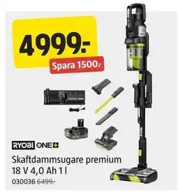 Jula Skaftdammsugare premium 18 V 4,0 Ah 1 l, SEK 4999 erbjuda
