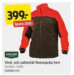 Jula Vind- och vattentät fleecejacka herr, SEK 399 erbjuda