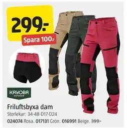 Jula Friluftsbyxa dam, SEK 299 erbjuda