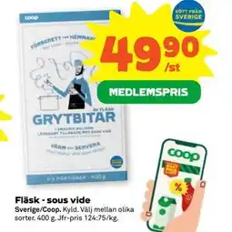 Stora Coop Fläsk - sous vide, Medlemspris erbjuda