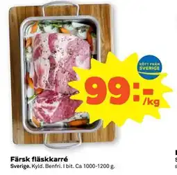 Stora Coop Färsk fläskkarré, SEK 99 erbjuda