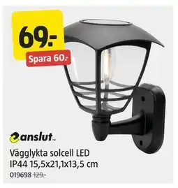 Jula Vägglykta solcell LED IP44 15,5x21,1x13,5 cm, SEK 69 erbjuda