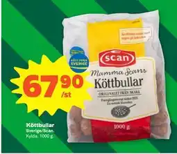 Stora Coop Köttbullar, SEK 67.9 erbjuda
