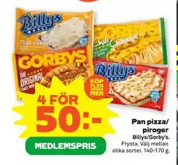 Stora Coop Pan pizza/ piroger, Medlemspris erbjuda