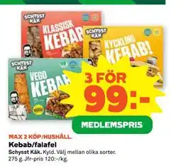 Stora Coop Kebab/falafel, Medlemspris erbjuda