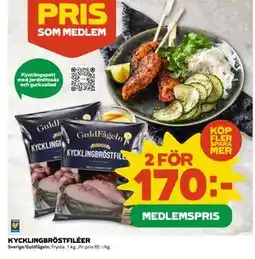 Coop KYCKLINGBRÖSTFILÉER, Medlemspris erbjuda