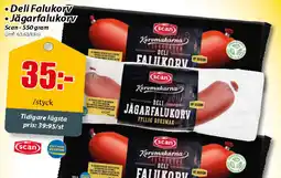 Extra Mjällby Stormarknad Deli Falukorv Jägarfalukorv erbjuda
