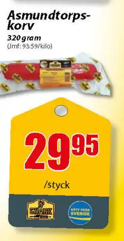 Extra Mjällby Stormarknad Asmundtorps- korv erbjuda