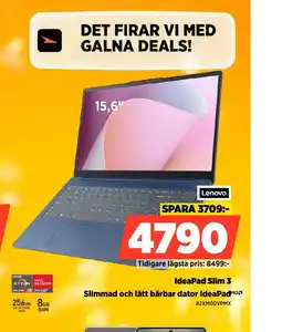 Power Lenovo IdeaPad Slim 3 Slimmad och lätt bärbar dator IdeaPadмDЯ erbjuda
