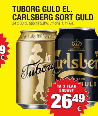 Calle Carlsberg Sort Guld Öl erbjuda