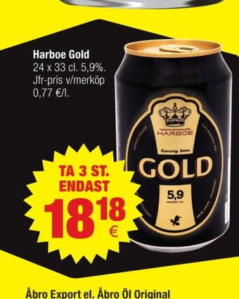 Calle Harboe Gold Öl erbjuda