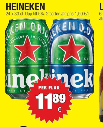 Calle Heineken Öl erbjuda
