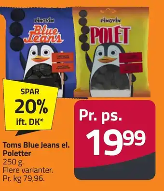 Fleggaard Toms blue jeans el. poletter erbjuda