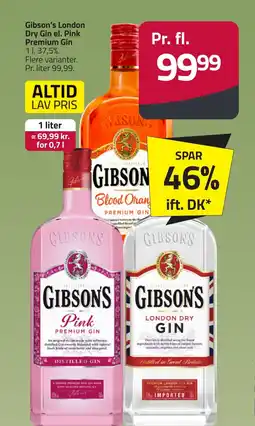 Fleggaard GIBSON'S London dry gin el. pink premium gin erbjuda