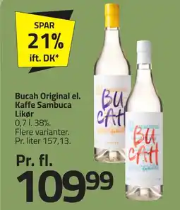 Fleggaard BUCAH Original el. kaffe sambuca likør erbjuda