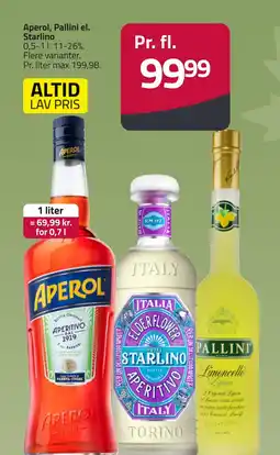 Fleggaard Aperol, pallini el. starlino erbjuda