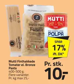 Fleggaard Mutti finthakkede tomater el. bronze pasta erbjuda