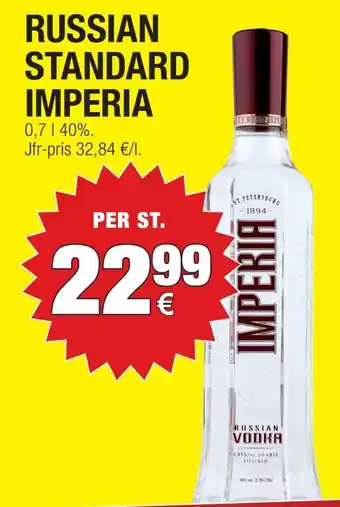 Calle Russian Standard Imperia Vodka erbjuda