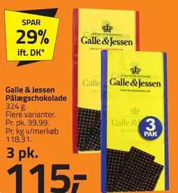 Fleggaard GALLE & JESSEN Pålægschokolade erbjuda