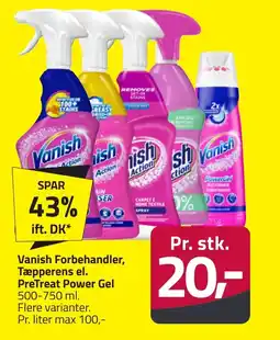 Fleggaard VANISH Forbehandler, tæpperens el. pretreat power gel erbjuda