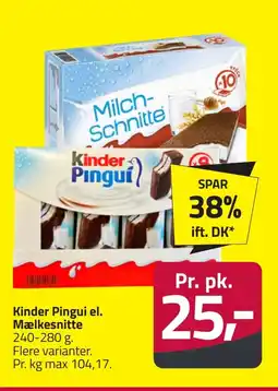 Fleggaard KINDER Pingui el. mælkesnitte erbjuda