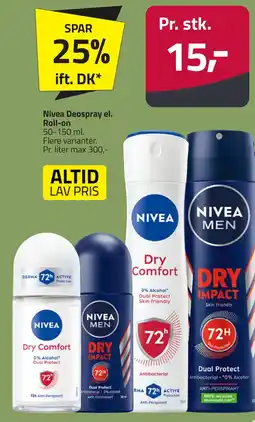 Fleggaard NIVEA Deospray el. roll-on erbjuda
