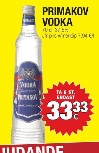 Calle Primakov Vodka erbjuda
