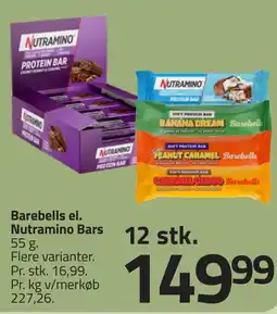 Fleggaard Barebells el. nutramino bars erbjuda