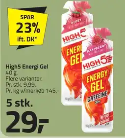 Fleggaard HIGH5 Energi gel erbjuda