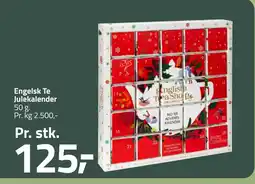 Fleggaard Engelsk Te Julekalender erbjuda