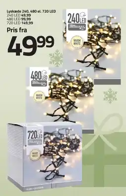 Fleggaard Lyskæde 240, 480 el. 720 LED erbjuda
