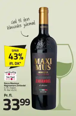Fleggaard Rocca Maximus Negroamaro Zinfandel erbjuda