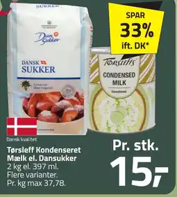 Fleggaard Tørsleff Kondenseret Mælk el. Dansukker erbjuda
